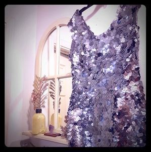 Silver all sequence dress.
